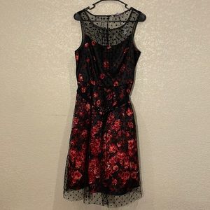 Dress barn floral midi polka dot dress